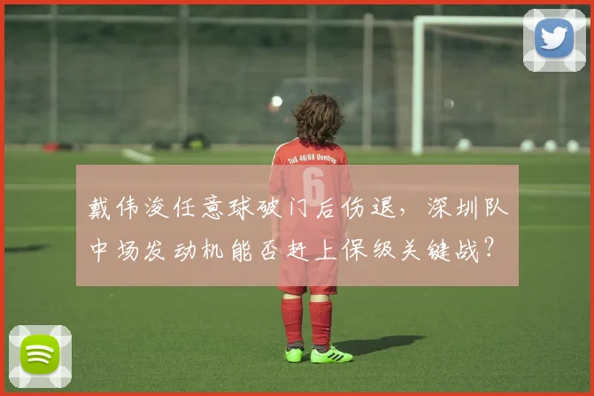 戴伟浚任意球破门后伤退，深圳队中场发动机能否赶上保级关键战？